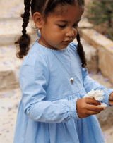 Noble Organic Vale Dress in Bluebell