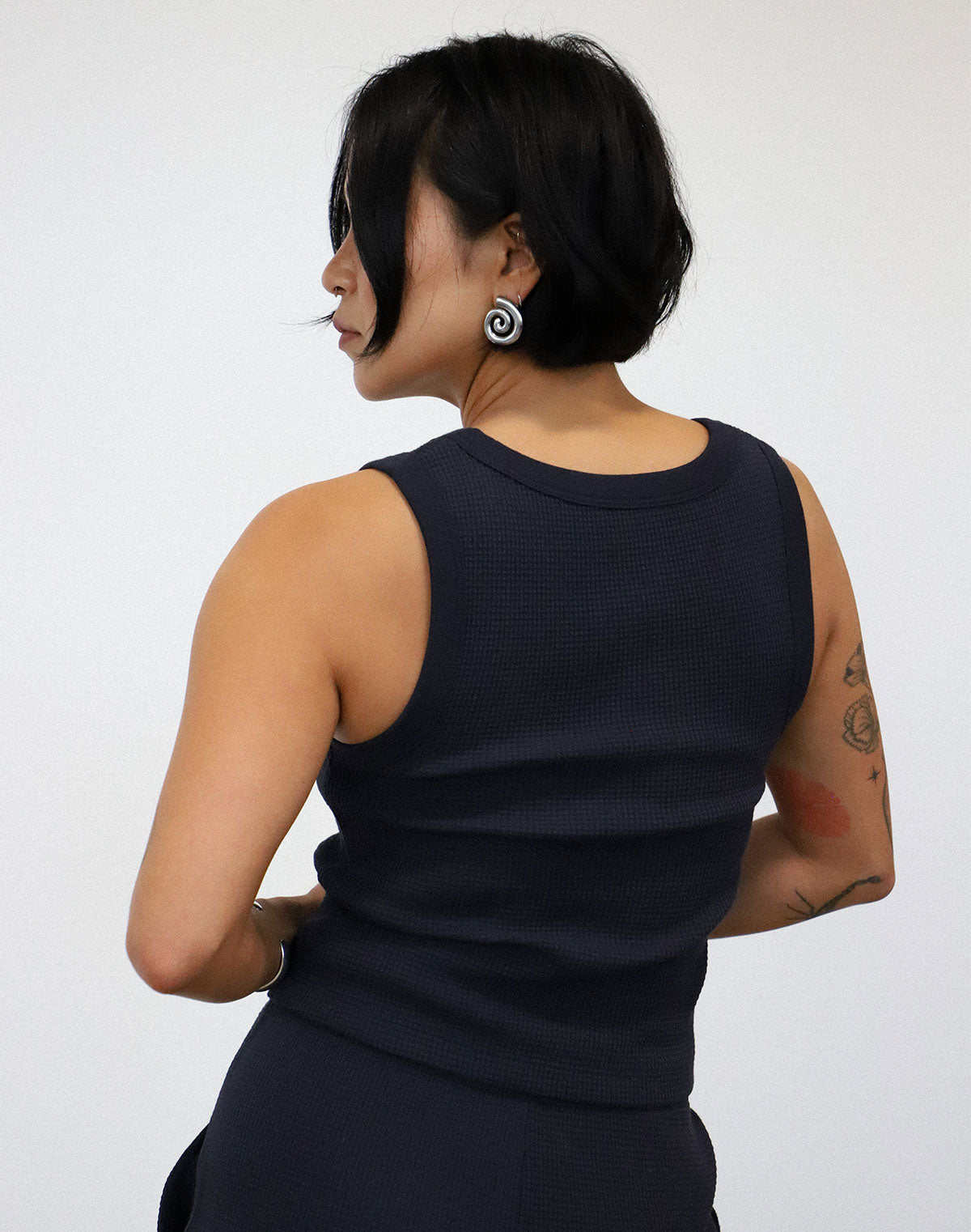 Waffle Square Crop Tank