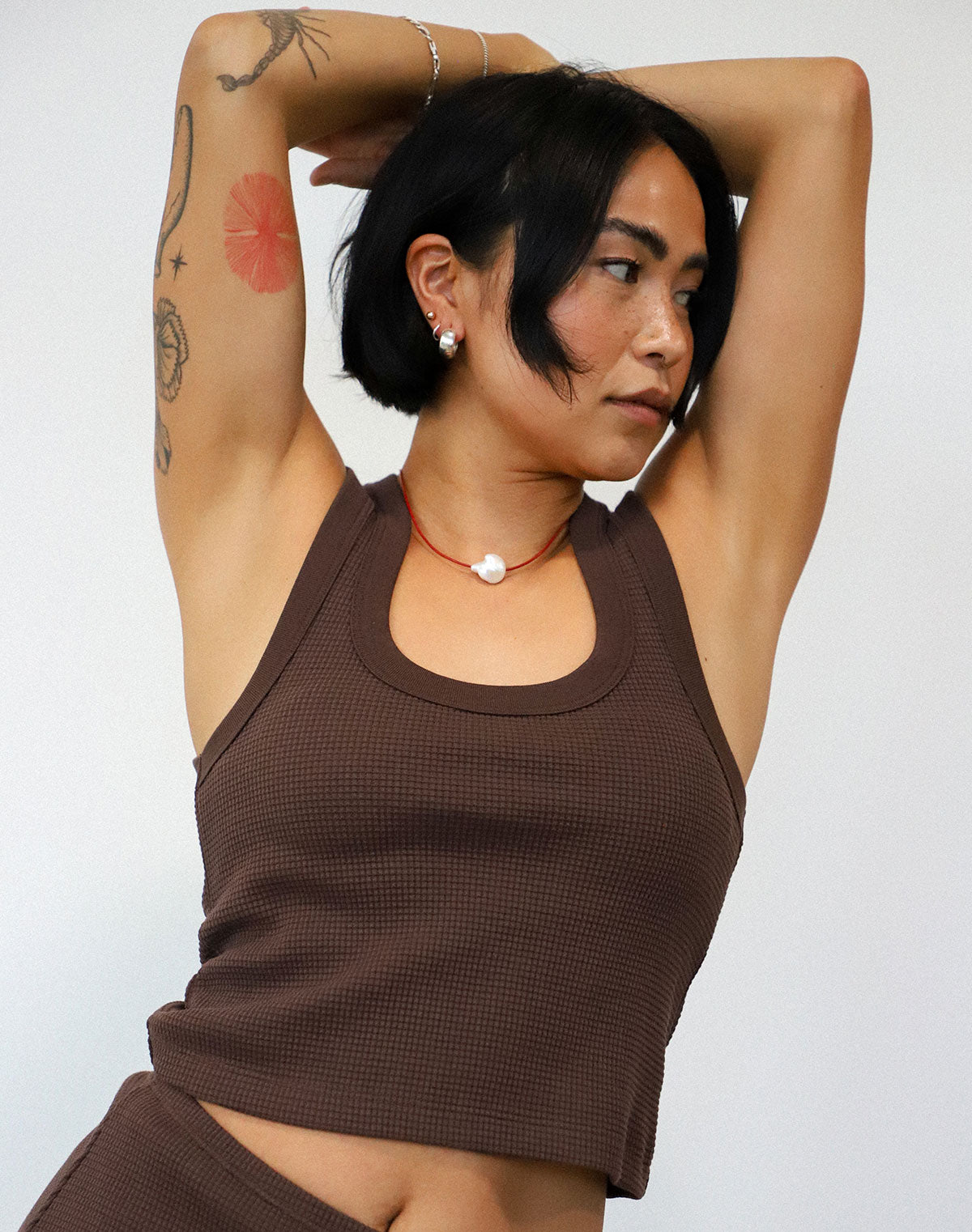 Waffle Square Crop Tank