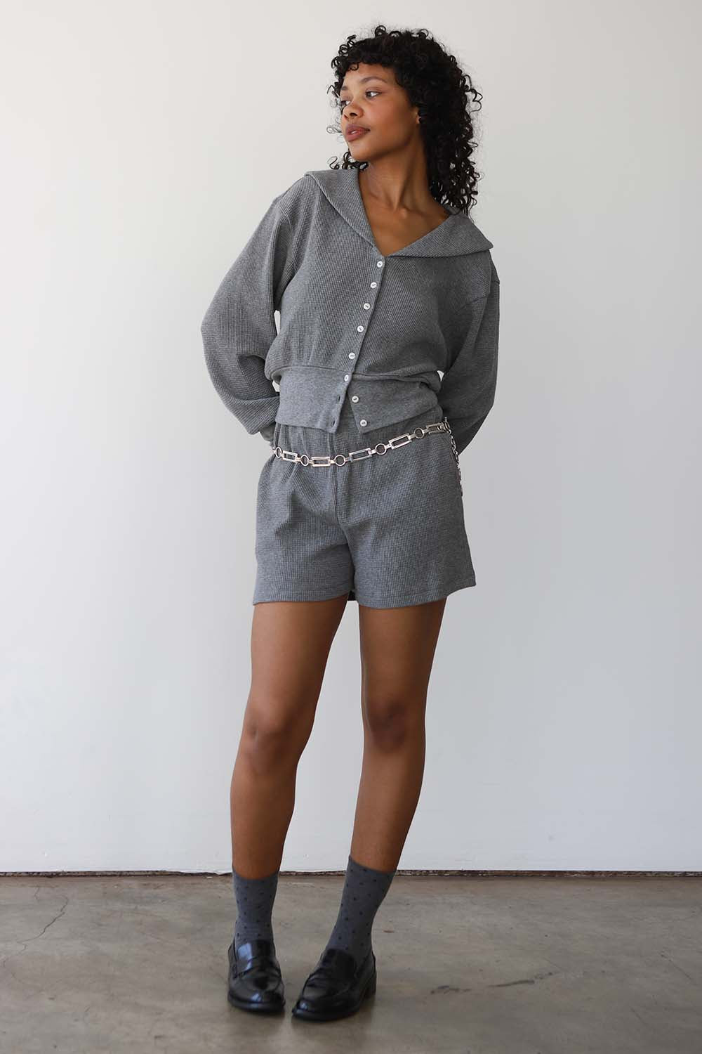Waffle Sailor Cardigan