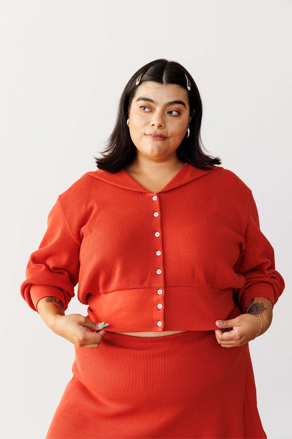 Waffle Sailor Cardigan
