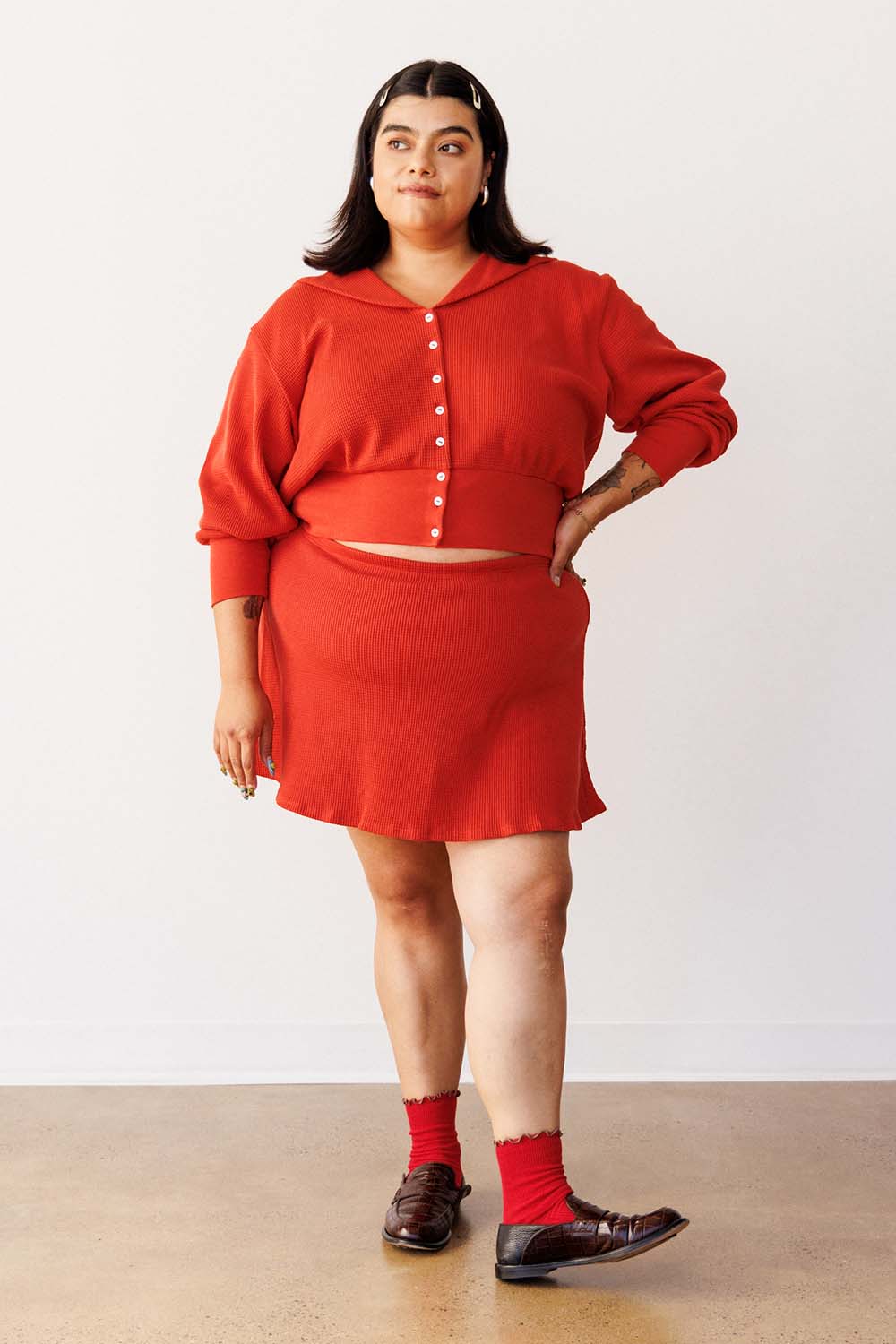 Waffle Sailor Cardigan