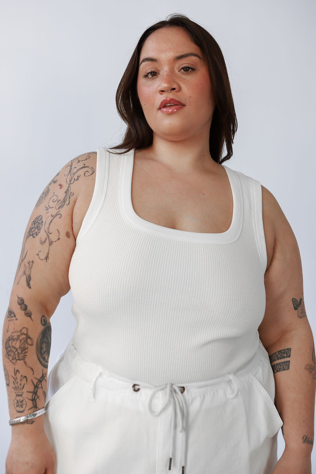 Waffle Square Crop Tank