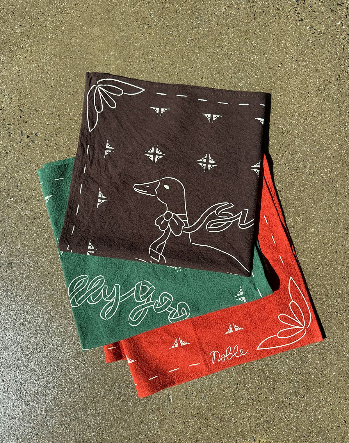 Silly Goose Bandana in Paprika