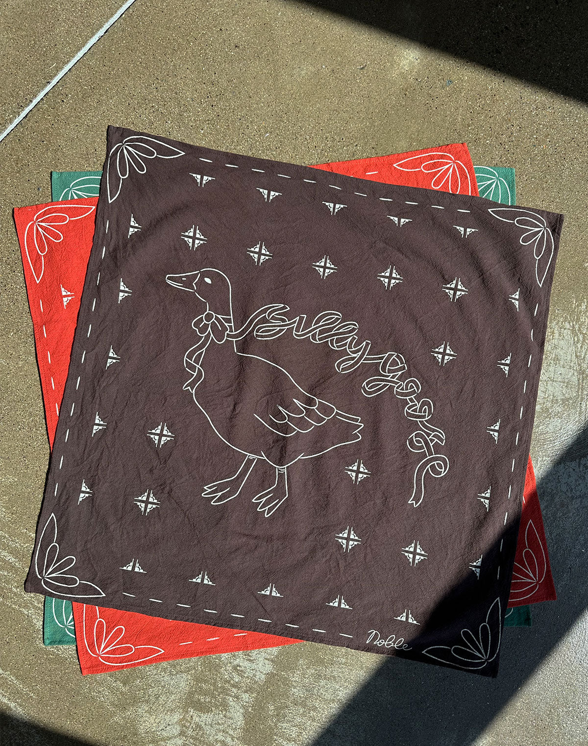 Silly Goose Bandana in Chocolate