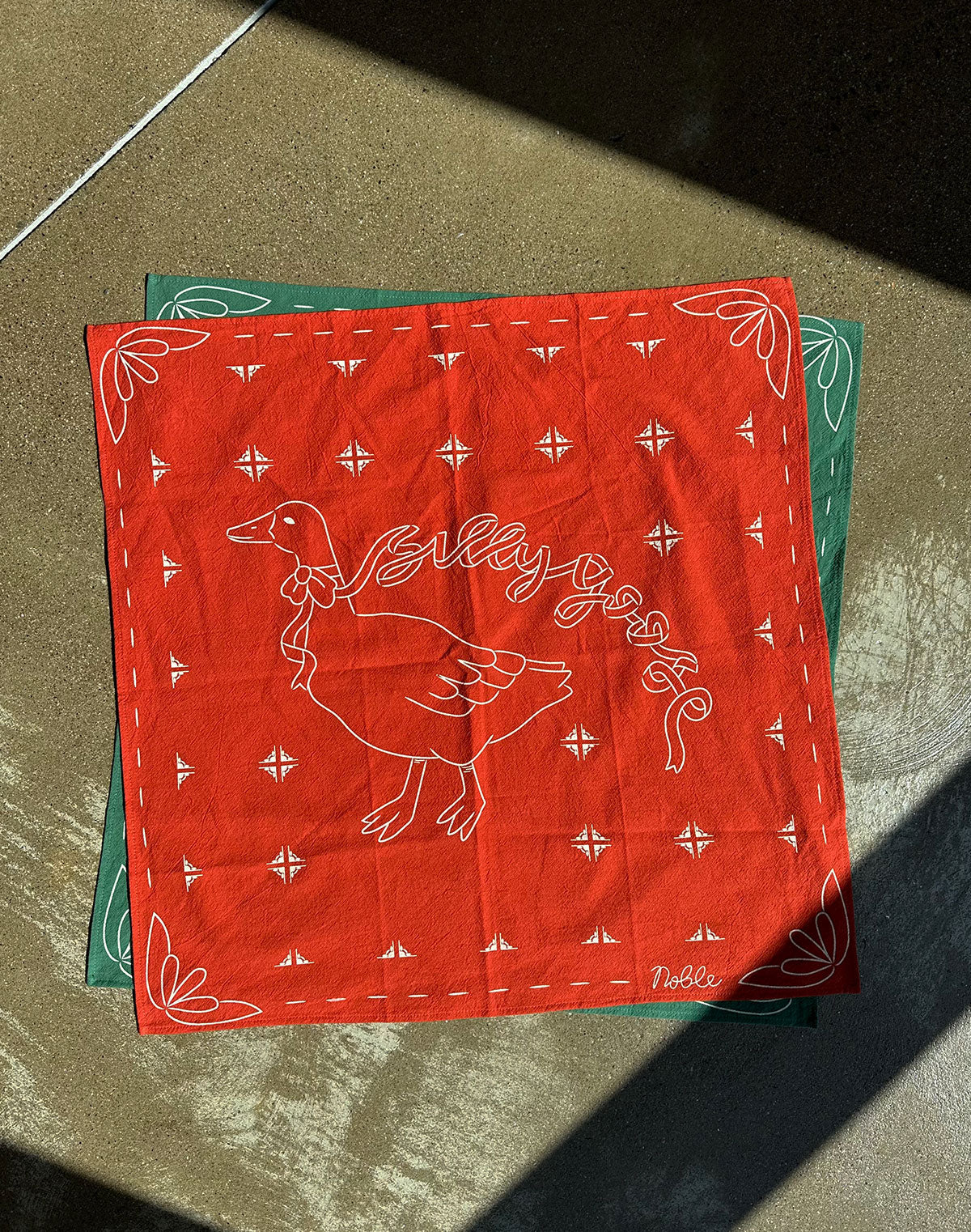 Silly Goose Bandana in Paprika