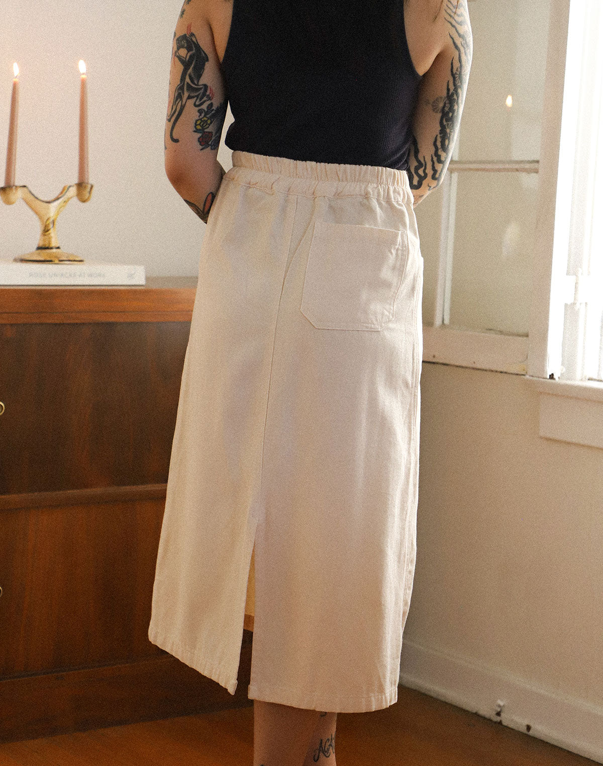 Noble Adult Utility Skirt in Oat Milk