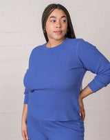 Noble Adult Organic Waffle Top in French Blue