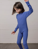 Noble Organic Waffle One-Piece Sleeper in French Blue