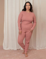 Noble Adult Organic Waffle Bottom in Dusty Rose