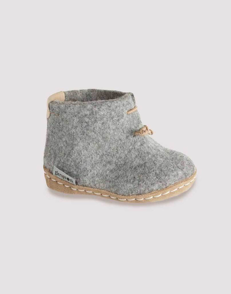 Glerups Wool Baby Boots in Grey