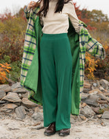 Noble Adult Organic Rib Flare Pant in Pine